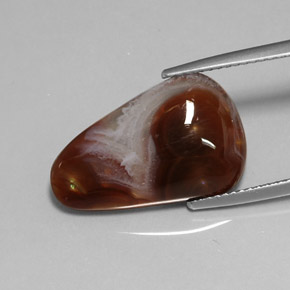 8,39 ctw natürlicher mehrfarbiger Feuerachat, Transparent, Transparent / Lichtdurchlässig
