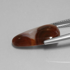 8,39 ctw natürlicher mehrfarbiger Feuerachat, Transparent, Transparent / Lichtdurchlässig