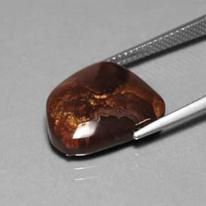 7,31 ctw natürlicher mehrfarbiger Feuerachat, Transparent, Transparent / Lichtdurchlässig