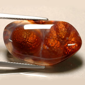 13,43 ctw natürlicher mehrfarbiger Feuerachat, Transparent, Transparent / Lichtdurchlässig