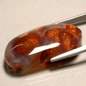 13,43 ctw natürlicher mehrfarbiger Feuerachat, Transparent, Transparent / Lichtdurchlässig