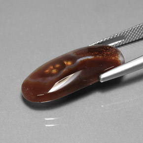 10,85 ctw natürlicher mehrfarbiger Feuerachat, Transparent, Transparent / Lichtdurchlässig