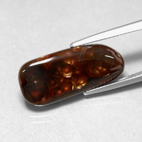 7,49 ctw natürlicher mehrfarbiger Feuerachat, Transparent, Transparent / Lichtdurchlässig