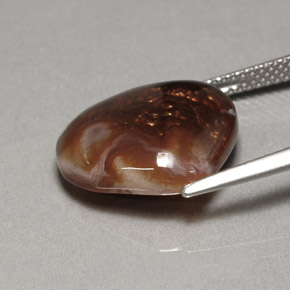 7,46 ctw natürlicher mehrfarbiger Feuerachat, Transparent, Transparent / Lichtdurchlässig