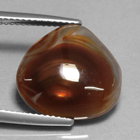 8,20 ctw natürlicher mehrfarbiger Feuerachat, Transparent, Transparent / Lichtdurchlässig
