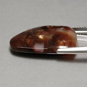 11,86 ctw natürlicher mehrfarbiger Feuerachat, Transparent, Transparent / Lichtdurchlässig