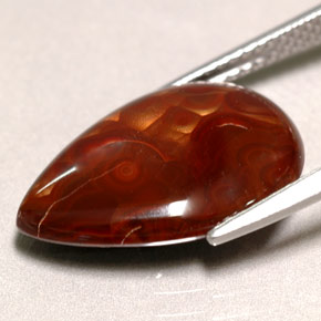 4,68 ctw natürlicher mehrfarbiger Feuerachat, Transparent, Transparent / Lichtdurchlässig