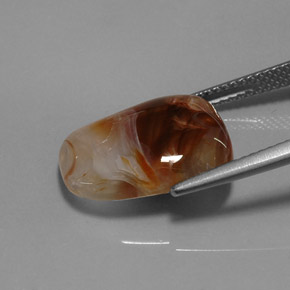 7,31 ctw natürlicher mehrfarbiger Feuerachat, Transparent, Transparent / Lichtdurchlässig