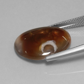 8,25 ctw natürlicher mehrfarbiger Feuerachat, Transparent, Transparent / Lichtdurchlässig