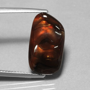 7,01 ctw natürlicher mehrfarbiger Feuerachat, Transparent, Transparent / Lichtdurchlässig