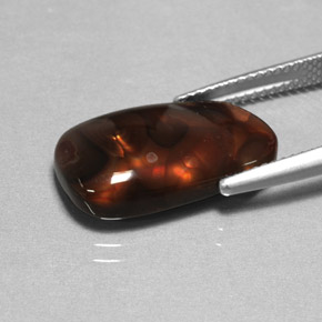 7,01 ctw natürlicher mehrfarbiger Feuerachat, Transparent, Transparent / Lichtdurchlässig