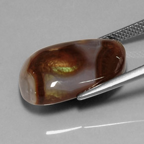 10,11 ctw natürlicher mehrfarbiger Feuerachat, Transparent, Transparent / Lichtdurchlässig