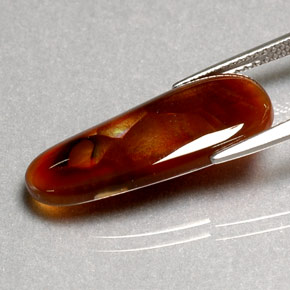 7,70 ctw natürlicher mehrfarbiger Feuerachat, Transparent, Transparent / Lichtdurchlässig