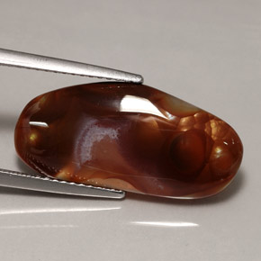 7,56 ctw natürlicher mehrfarbiger Feuerachat, Transparent, Transparent / Lichtdurchlässig