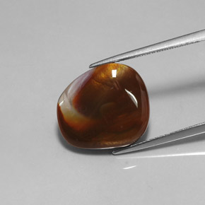 7,61 ctw natürlicher mehrfarbiger Feuerachat, Transparent, Transparent / Lichtdurchlässig