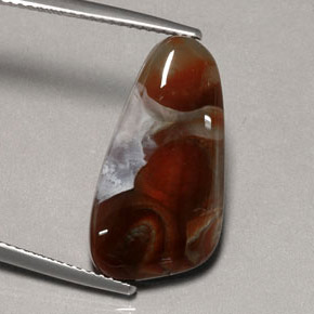 8,86 ctw natürlicher mehrfarbiger Feuerachat, Transparent, Transparent / Lichtdurchlässig