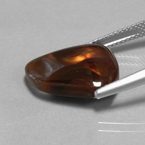 7,20 ctw natürlicher mehrfarbiger Feuerachat, Transparent, Transparent / Lichtdurchlässig