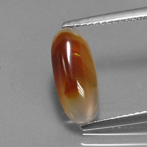 2,00 ctw natürlicher mehrfarbiger Feuerachat, Transparent, Transparent / Lichtdurchlässig