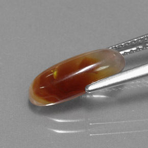 2,00 ctw natürlicher mehrfarbiger Feuerachat, Transparent, Transparent / Lichtdurchlässig