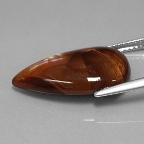 7,15 ctw natürlicher mehrfarbiger Feuerachat, Transparent, Transparent / Lichtdurchlässig