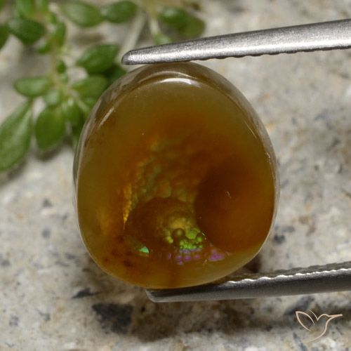 4.42ct Natürlicher Mehrfarbig Feuerachat, Fantasie, Lichtdurchlässig