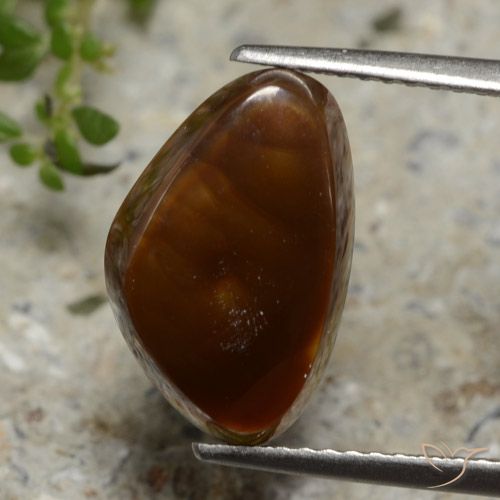 3.68ct Natürlicher Mehrfarbig Feuerachat, Trillion, Lichtdurchlässig