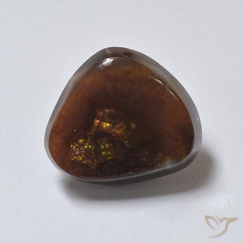 4.03ct Natürlicher Mehrfarbig Feuerachat, Trillion, Lichtdurchlässig