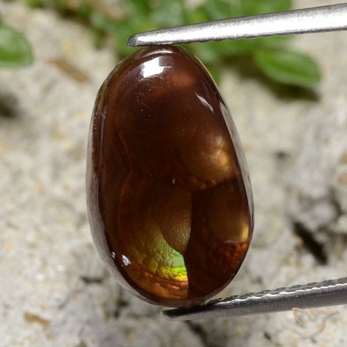 3.99ct Natürlicher Mehrfarbig Feuerachat, Fantasie, Lichtdurchlässig