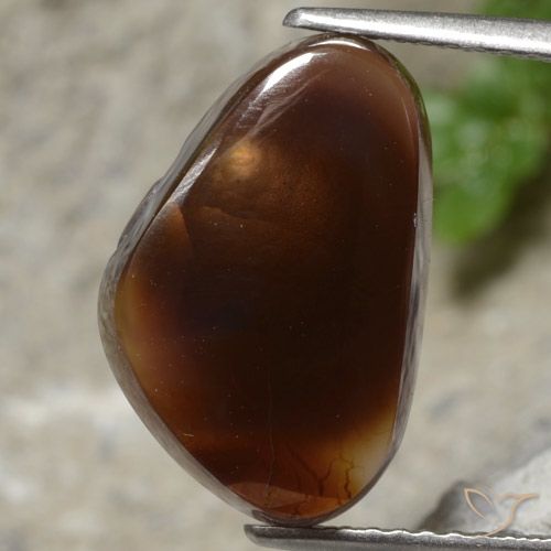 5.37ct Natürlicher Mehrfarbig Feuerachat, Trillion, Lichtdurchlässig