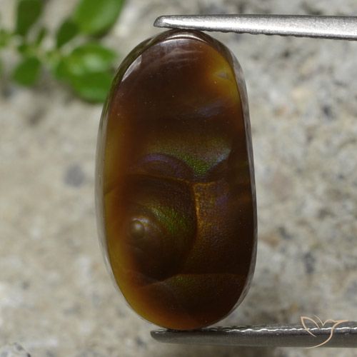 5.99ct Natürlicher Mehrfarbig Feuerachat, Fantasie, Lichtdurchlässig