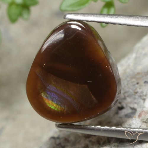 3.36ct Natürlicher Mehrfarbig Feuerachat, Fantasie, Lichtdurchlässig