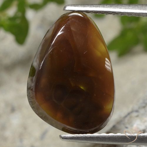 4.62ct Natürlicher Mehrfarbig Feuerachat, Trillion, Lichtdurchlässig