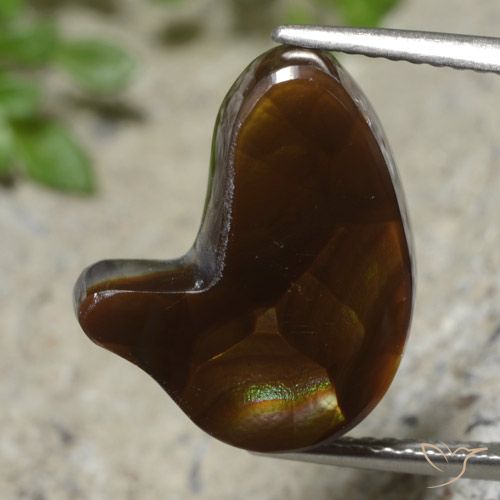 6.76ct Natürlicher Mehrfarbig Feuerachat, Fantasie, Lichtdurchlässig