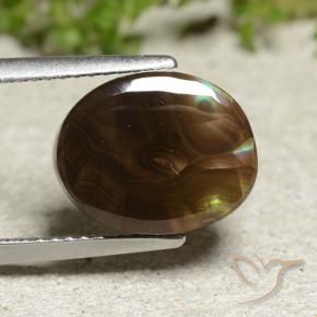 9,17 ctw natürlicher Mehrfarbig Feuerachat, Oval Schliff, Lichtundurchlässig