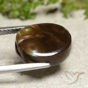 9,17 ctw natürlicher Mehrfarbig Feuerachat, Oval Schliff, Lichtundurchlässig