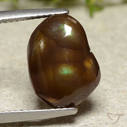 5.80ct Natürlicher Mehrfarbig Feuerachat, Fantasie, Lichtdurchlässig