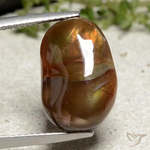 7.57ct Natürlicher Mehrfarbig Feuerachat, Fantasie, Lichtundurchlässig