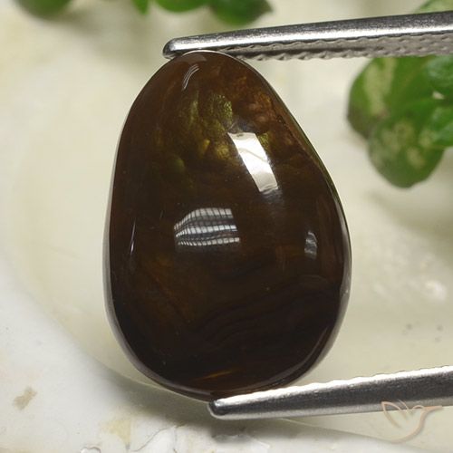 5.43ct Natürlicher Mehrfarbig Feuerachat, Birnenform, Lichtundurchlässig