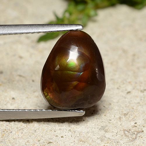 4.86ct Natürlicher Mehrfarbig Feuerachat, Fantasie, Lichtundurchlässig