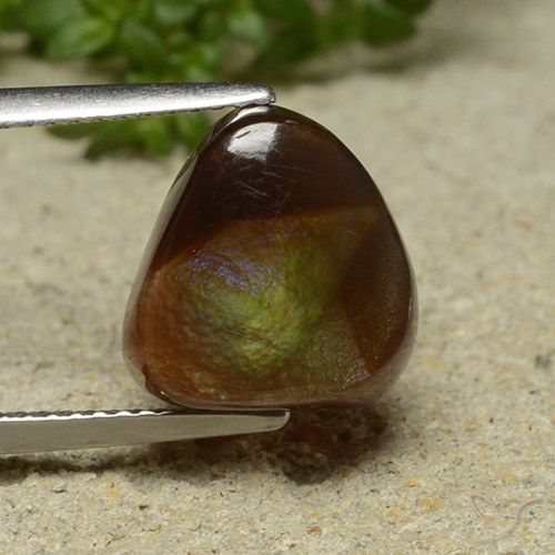4.94ct Natürlicher Mehrfarbig Feuerachat, Fantasie, Lichtundurchlässig