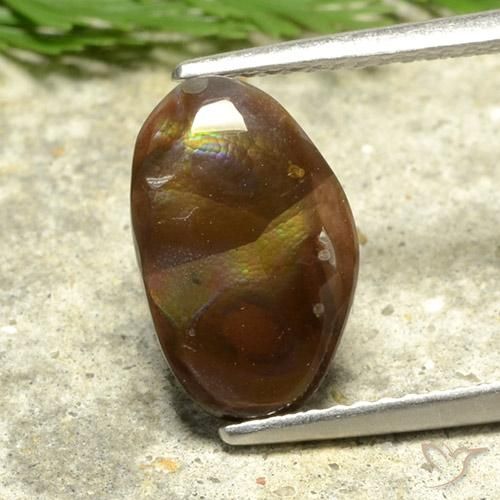 2.52ct Natürlicher Mehrfarbig Feuerachat, Fantasie, Lichtundurchlässig