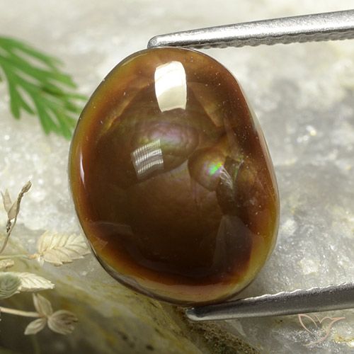 5.37ct Natürlicher Mehrfarbig Feuerachat, Fantasie, Lichtundurchlässig