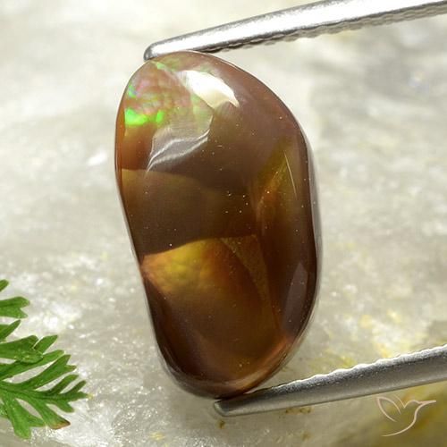 4.21ct Natürlicher Mehrfarbig Feuerachat, Fantasie, Lichtundurchlässig