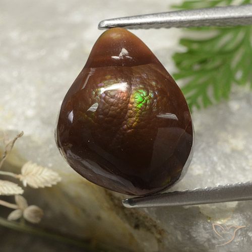 4.97ct Natürlicher Mehrfarbig Feuerachat, Fantasie, Lichtundurchlässig