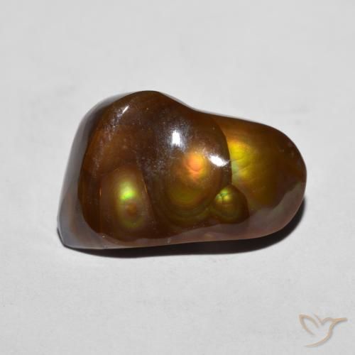 6.92ct Natürlicher Mehrfarbig Feuerachat, Fantasie, Lichtundurchlässig