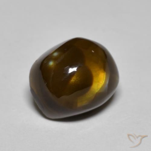 4.61ct Natürlicher Mehrfarbig Feuerachat, Fantasie, Lichtundurchlässig