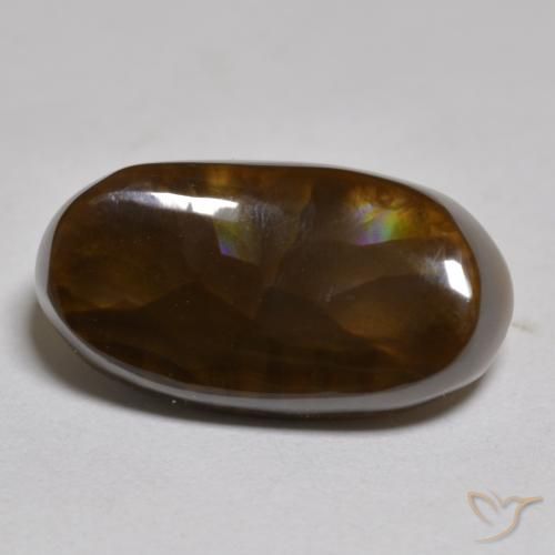 6.13ct Natürlicher Mehrfarbig Feuerachat, Oval, Lichtundurchlässig