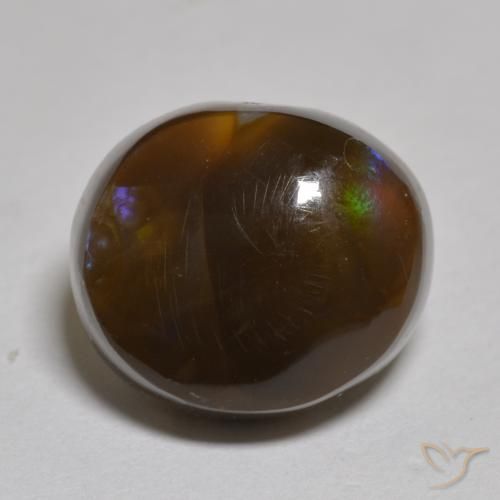 5.99ct Natürlicher Mehrfarbig Feuerachat, Fantasie, Lichtdurchlässig