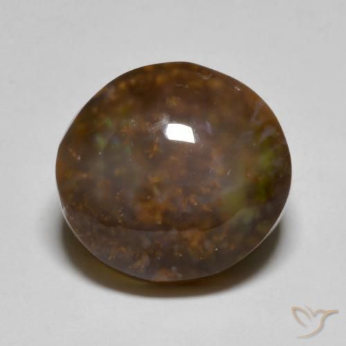 11.47ct Natürlicher Mehrfarbig Feuerachat, Oval, Lichtdurchlässig