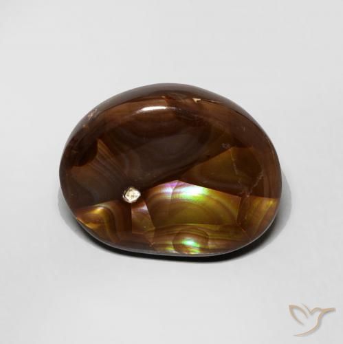 3.95ct Natürlicher Mehrfarbig Feuerachat, Fantasie, Lichtundurchlässig